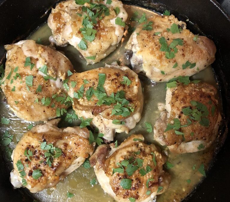 Buttery Garlic Chicken Thighs