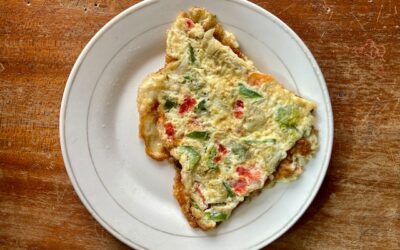 Ham Pepper and Onion Omelette