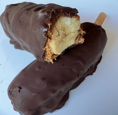 Chocolate Almond Banana Pops